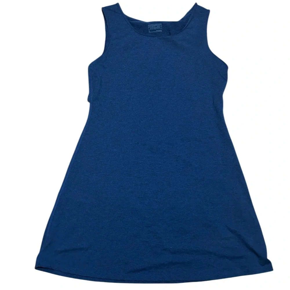 Patagonia W's Sleeveless Seabrook Dress Channel Blue NWT L - Picture 2 of 6